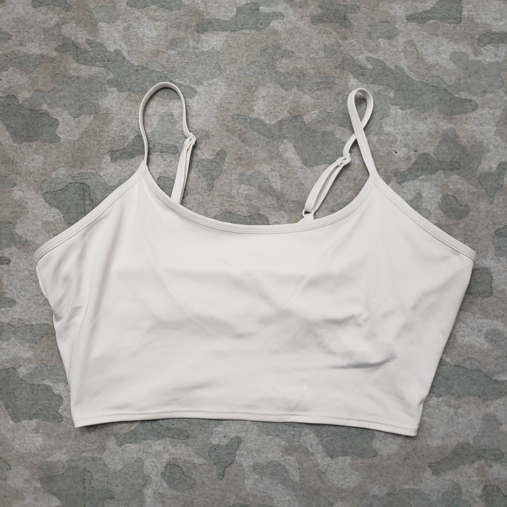 Victoria's Secret Sport Bra Womens Large White Ultimate Lightly Lined Pullover
